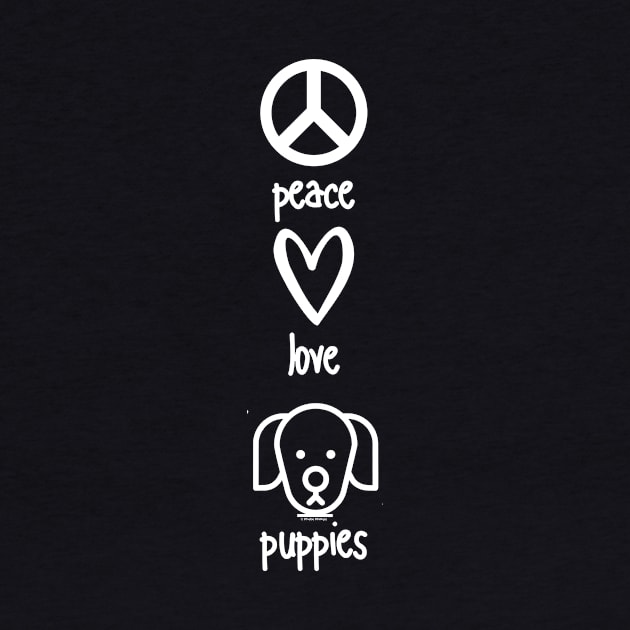 Peace, Love, Puppies by Phebe Phillips